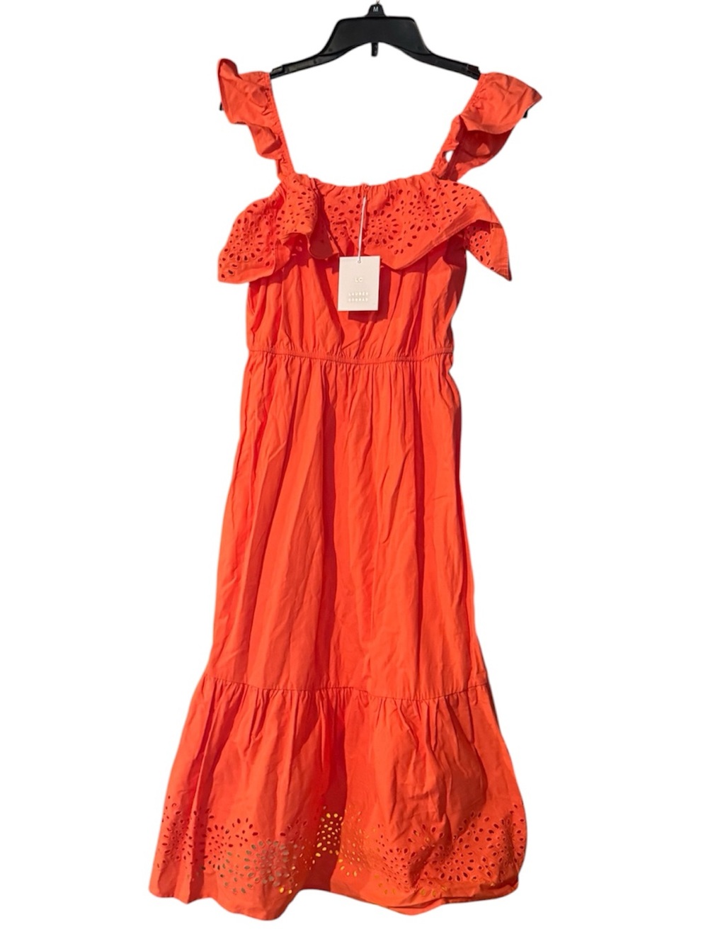 Women’s LC Lauren Conrad Orange Eyelet Ruffle Sundress